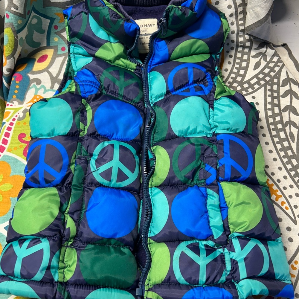 Old Navy Multicolor Puffer Vest